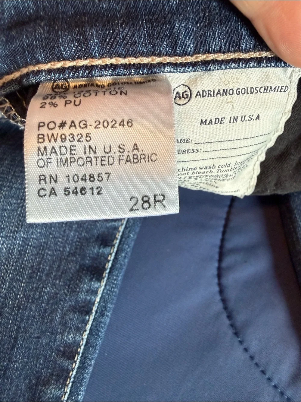 AG Adriano Goldschmied The Stilt Roll Up Slim Skinny Jeans Size 28R